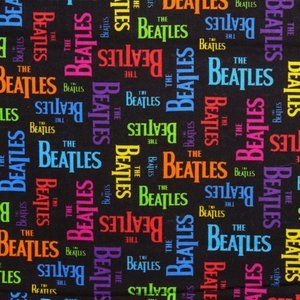 The Beatles Name Logo Fabric by the yard sewing band